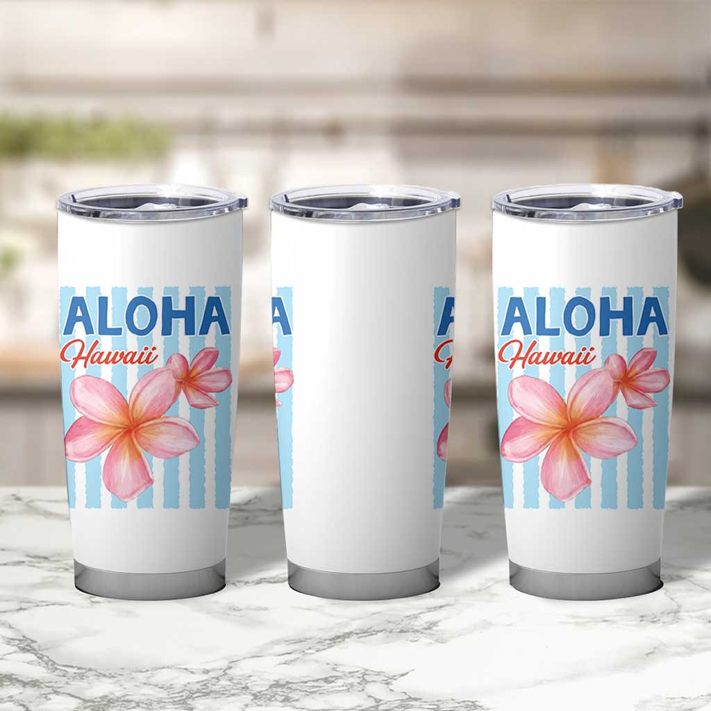 Aloha Hawaii Tumbler Cup Hibiscus Flower Tropical Beach Vacation