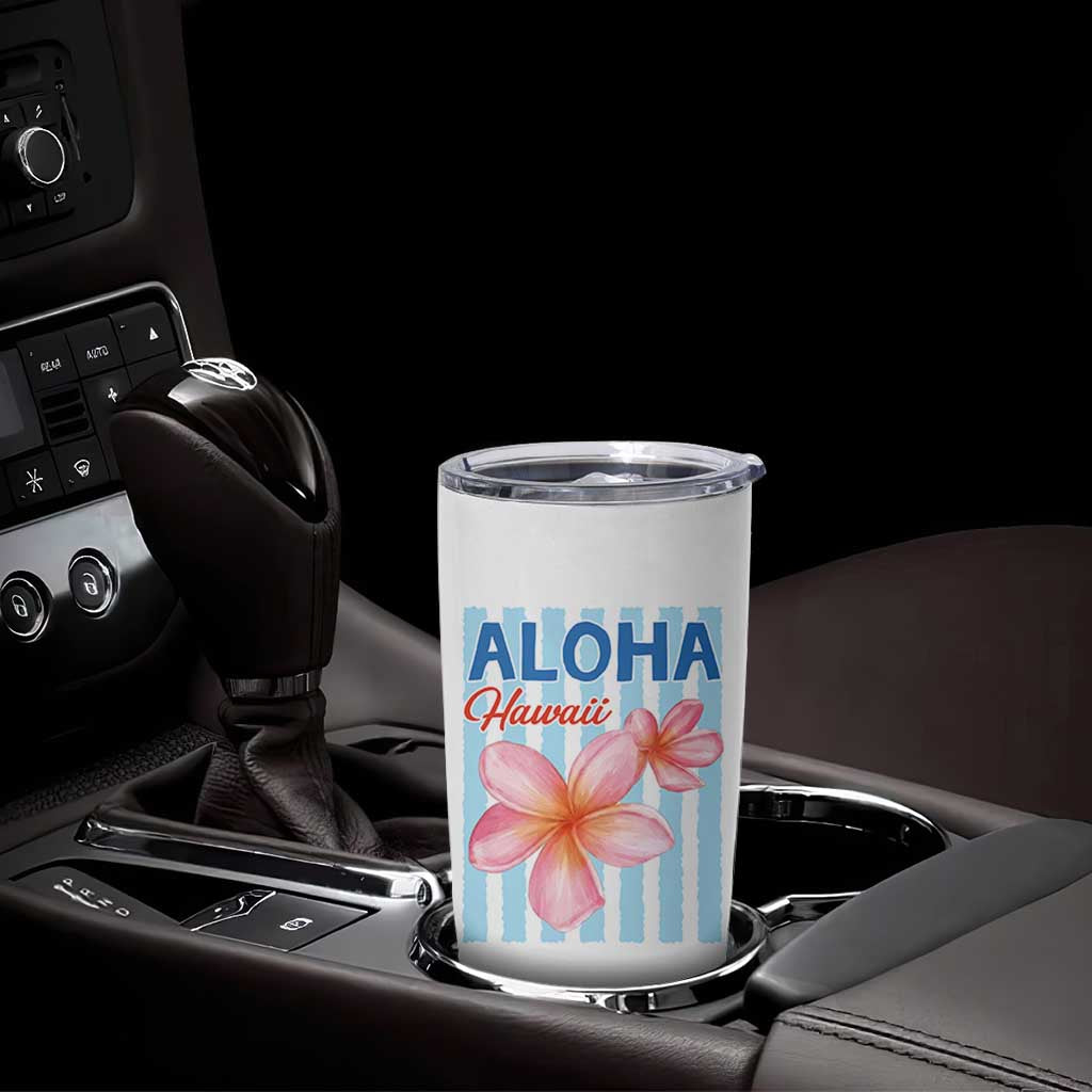 Aloha Hawaii Tumbler Cup Hibiscus Flower Tropical Beach Vacation