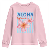 Aloha Hawaii Youth Sweatshirt Hibiscus Flower Tropical Beach Vacation