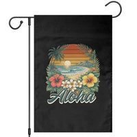 Aloha Hawaii Summer Garden Flag Vintage Tropical Beach Graphic