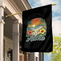Aloha Hawaii Summer Garden Flag Vintage Tropical Beach Graphic