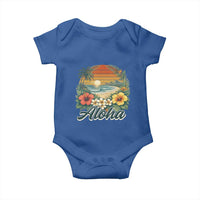 Aloha Hawaii Summer Baby Onesie Vintage Tropical Beach Graphic