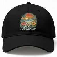 Aloha Hawaii Summer Baseball Cap Vintage Tropical Beach Graphic
