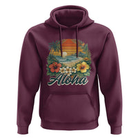 Aloha Hawaii Summer Hoodie Vintage Tropical Beach Graphic
