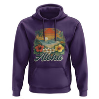 Aloha Hawaii Summer Hoodie Vintage Tropical Beach Graphic