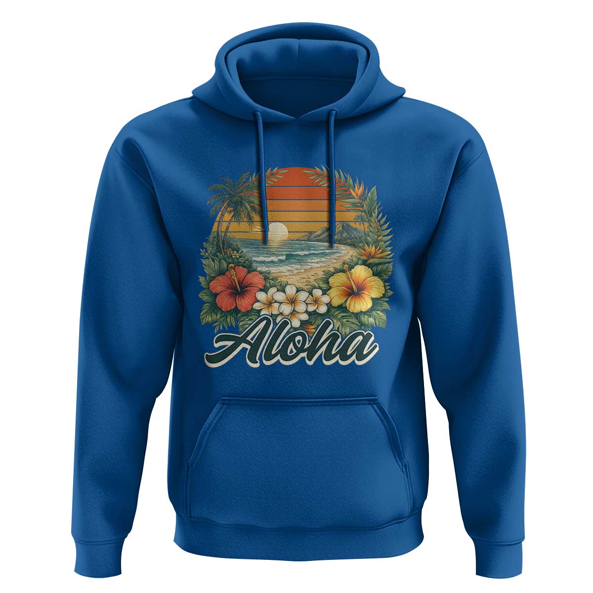 Aloha Hawaii Summer Hoodie Vintage Tropical Beach Graphic