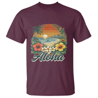 Aloha Hawaii Summer T Shirt Vintage Tropical Beach Graphic