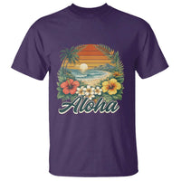 Aloha Hawaii Summer T Shirt Vintage Tropical Beach Graphic