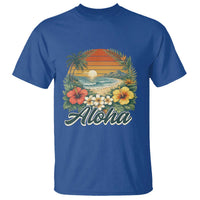 Aloha Hawaii Summer T Shirt Vintage Tropical Beach Graphic