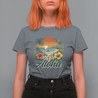 Aloha Hawaii Summer T Shirt For Women Vintage Tropical Beach Graphic