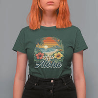 Aloha Hawaii Summer T Shirt For Women Vintage Tropical Beach Graphic