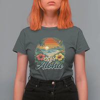 Aloha Hawaii Summer T Shirt For Women Vintage Tropical Beach Graphic