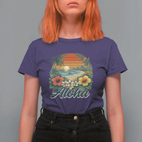 Aloha Hawaii Summer T Shirt For Women Vintage Tropical Beach Graphic