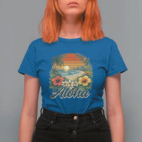 Aloha Hawaii Summer T Shirt For Women Vintage Tropical Beach Graphic