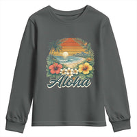 Aloha Hawaii Summer Youth Sweatshirt Vintage Tropical Beach Graphic