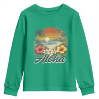 Aloha Hawaii Summer Youth Sweatshirt Vintage Tropical Beach Graphic
