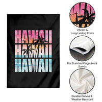 Hawaii Summer Vacation Garden Flag Vintage Tropical Beach Graphic