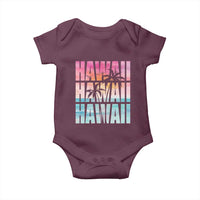 Hawaii Summer Vacation Baby Onesie Vintage Tropical Beach Graphic