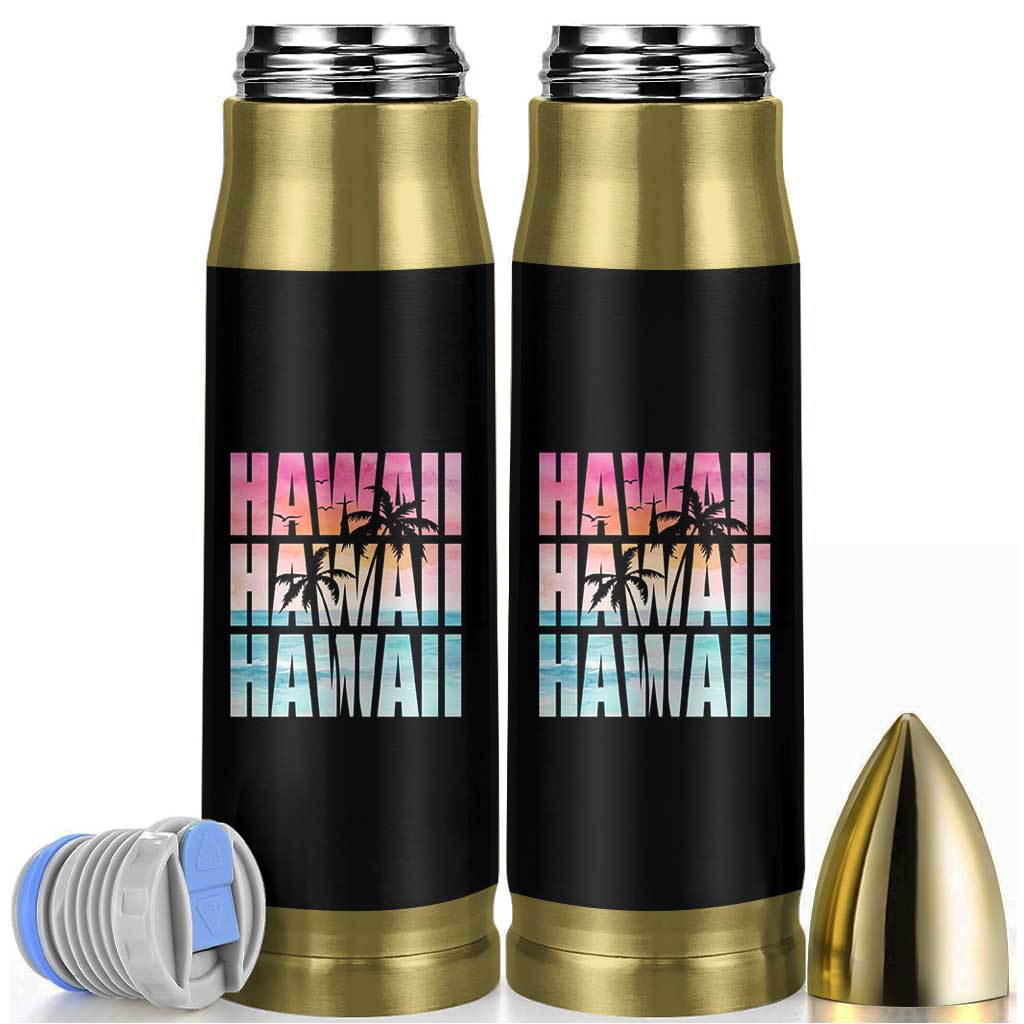 Hawaii Summer Vacation Bullet Tumbler Vintage Tropical Beach Graphic