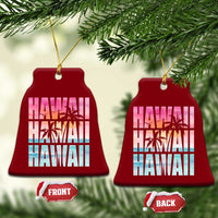 Hawaii Summer Vacation Ceramic Ornament Vintage Tropical Beach Graphic