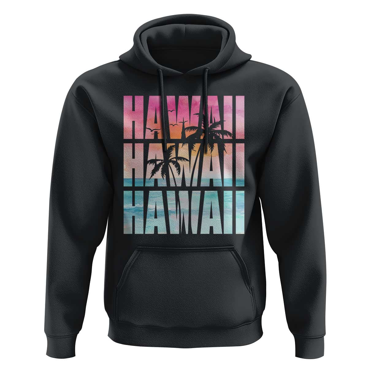 Hawaii Summer Vacation Hoodie Vintage Tropical Beach Graphic