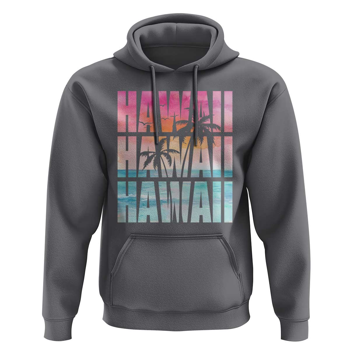 Hawaii Summer Vacation Hoodie Vintage Tropical Beach Graphic