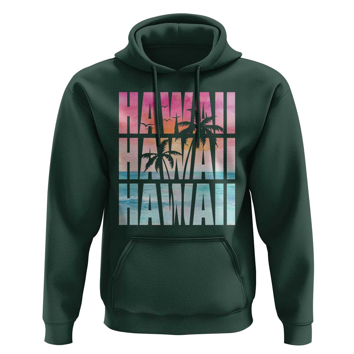 Hawaii Summer Vacation Hoodie Vintage Tropical Beach Graphic