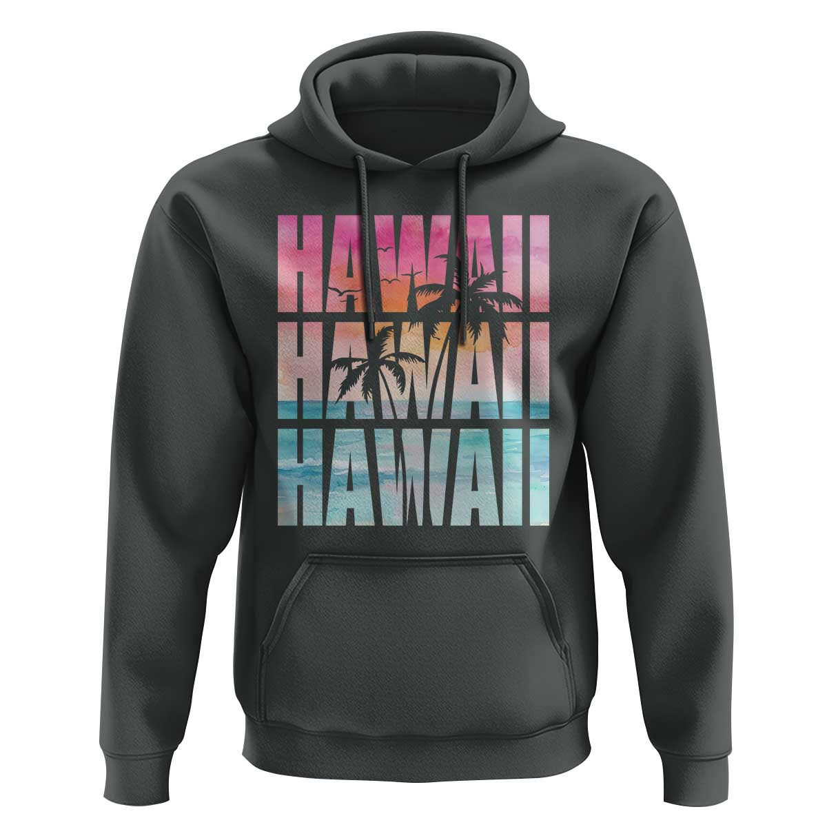 Hawaii Summer Vacation Hoodie Vintage Tropical Beach Graphic