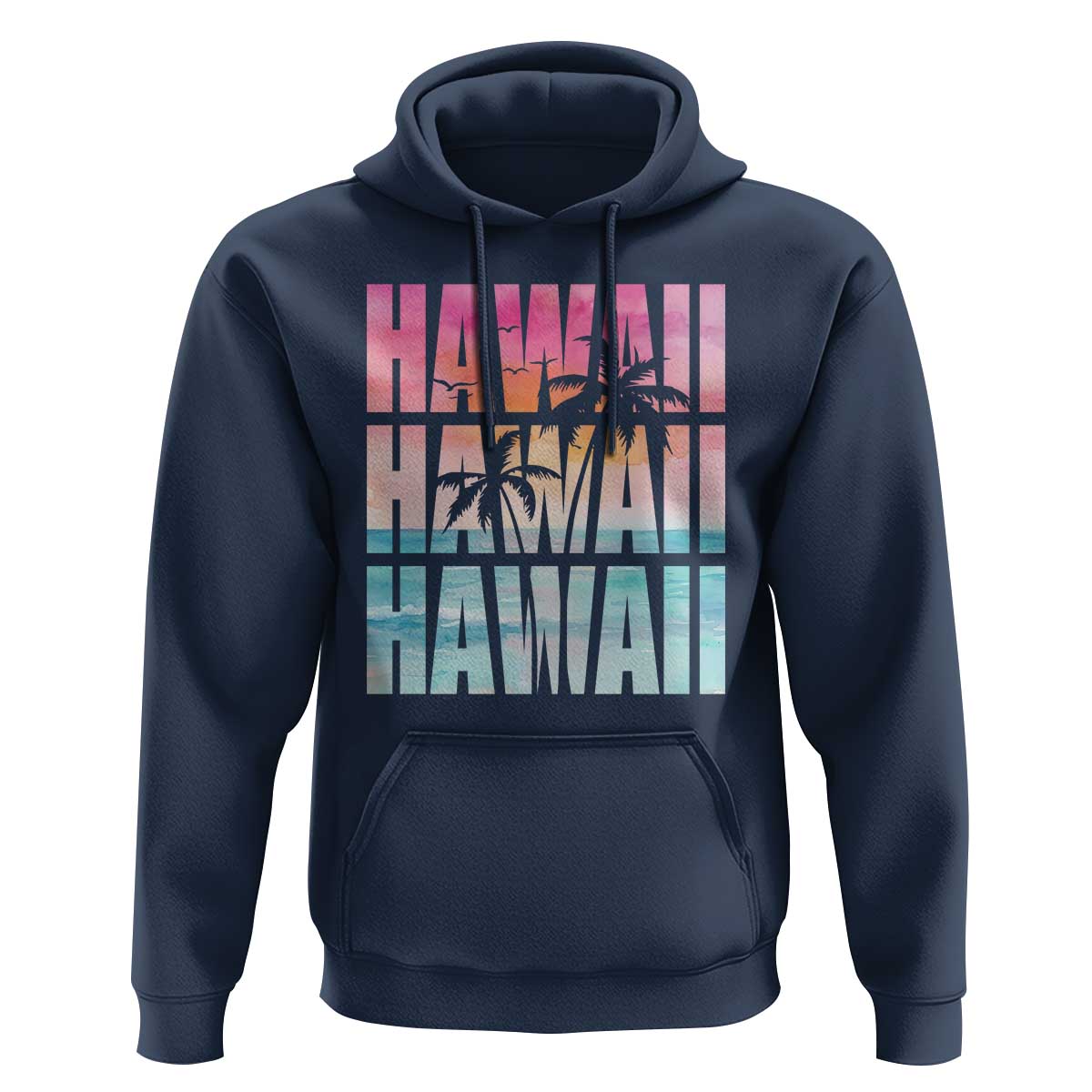 Hawaii Summer Vacation Hoodie Vintage Tropical Beach Graphic