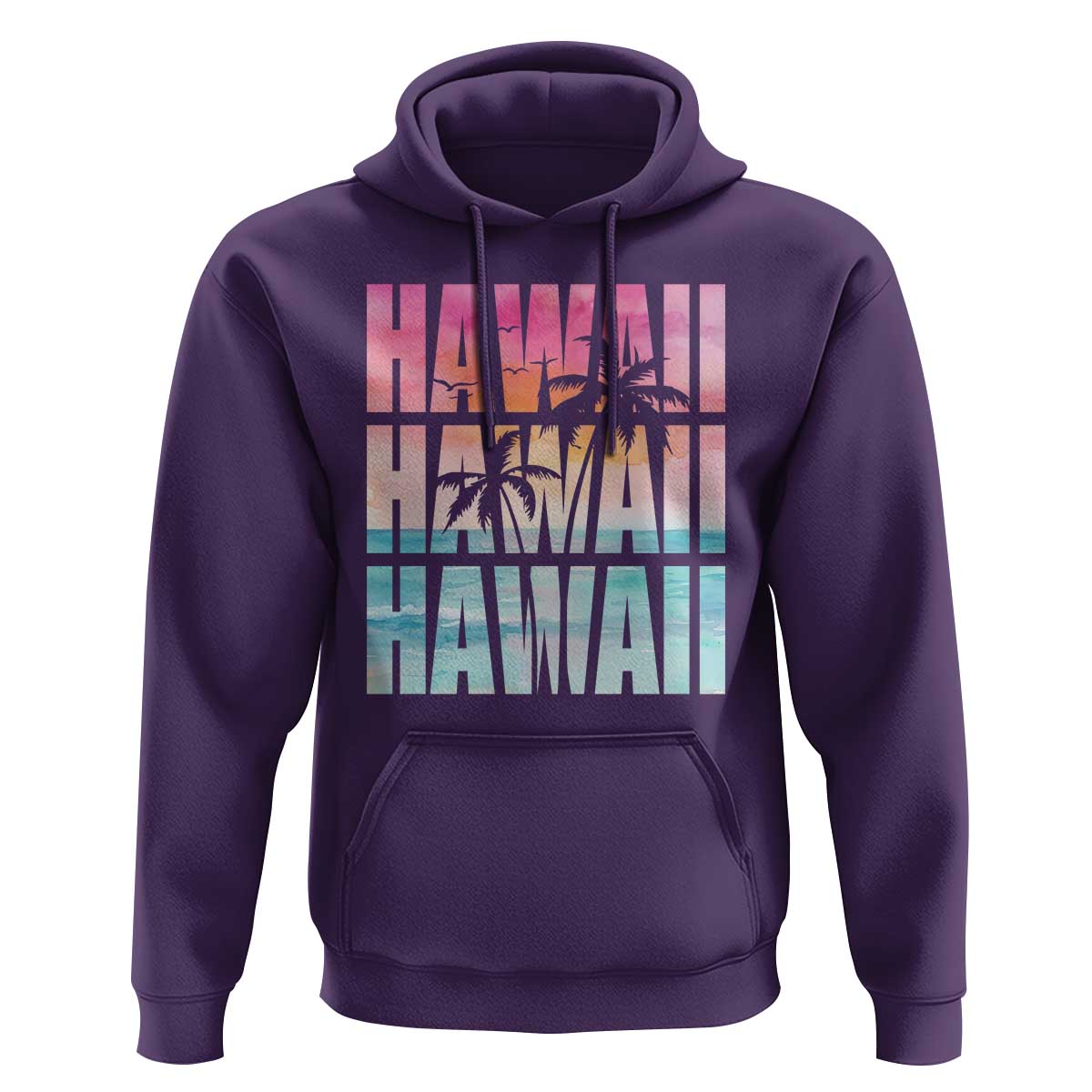 Hawaii Summer Vacation Hoodie Vintage Tropical Beach Graphic