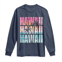 Hawaii Summer Vacation Long Sleeve Shirt Vintage Tropical Beach Graphic