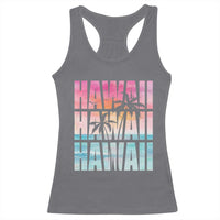 Hawaii Summer Vacation Racerback Tank Top Vintage Tropical Beach Graphic