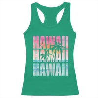 Hawaii Summer Vacation Racerback Tank Top Vintage Tropical Beach Graphic