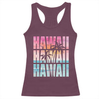 Hawaii Summer Vacation Racerback Tank Top Vintage Tropical Beach Graphic