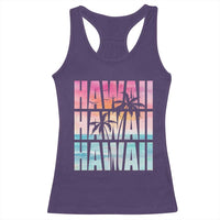 Hawaii Summer Vacation Racerback Tank Top Vintage Tropical Beach Graphic