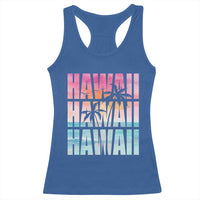 Hawaii Summer Vacation Racerback Tank Top Vintage Tropical Beach Graphic