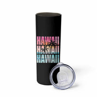 Hawaii Summer Vacation Skinny Tumbler Vintage Tropical Beach Graphic