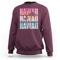 Hawaii Summer Vacation Sweatshirt Vintage Tropical Beach Graphic