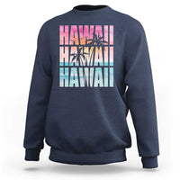 Hawaii Summer Vacation Sweatshirt Vintage Tropical Beach Graphic