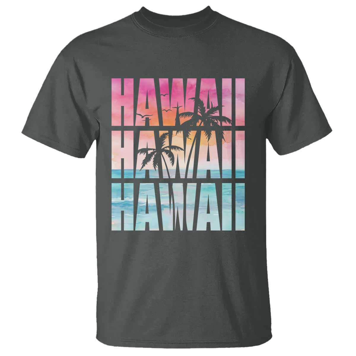 Hawaii Summer Vacation T Shirt Vintage Tropical Beach Graphic