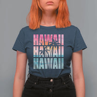 Hawaii Summer Vacation T Shirt For Women Vintage Tropical Beach Graphic