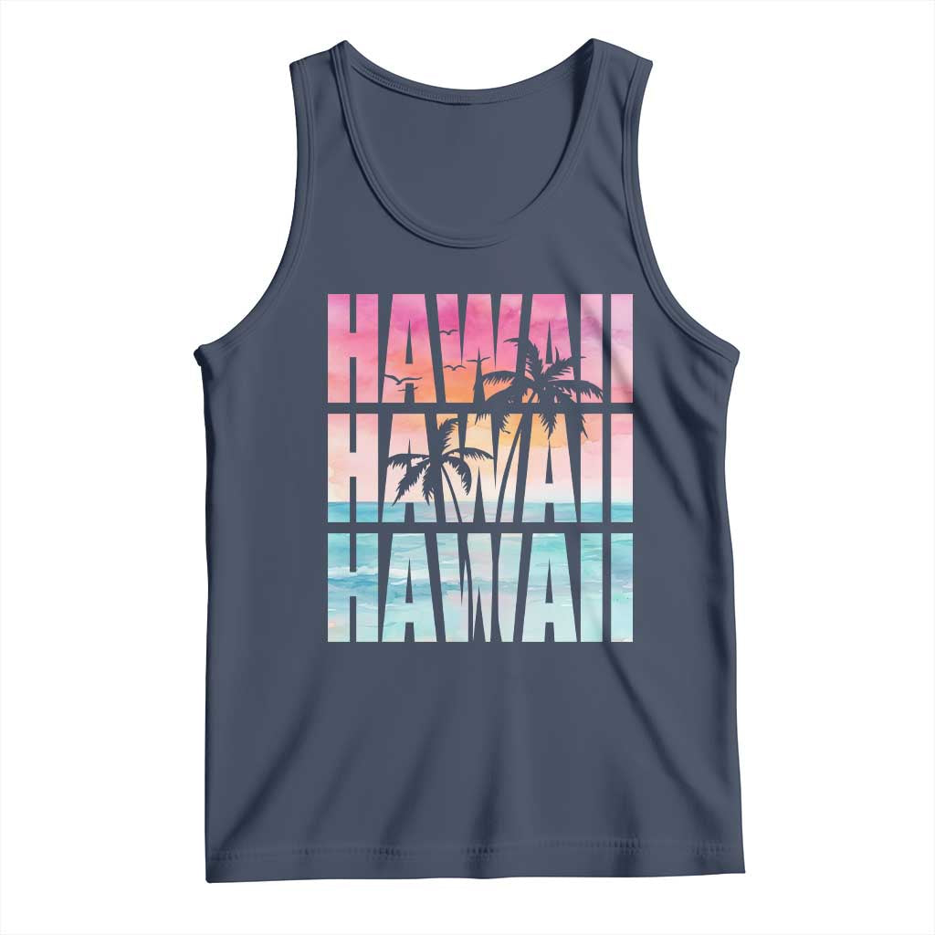 Hawaii Summer Vacation Tank Top Vintage Tropical Beach Graphic