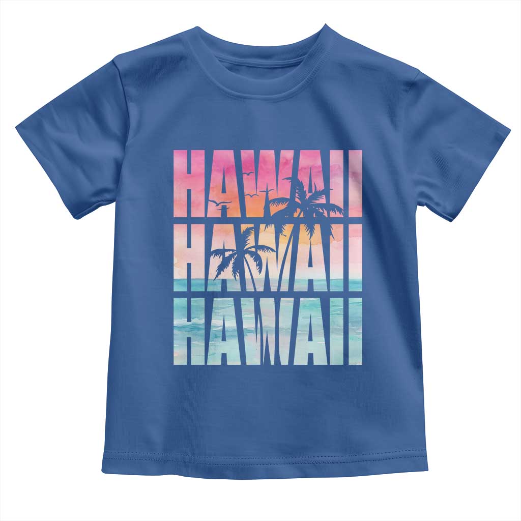 Hawaii Summer Vacation Toddler T Shirt Vintage Tropical Beach Graphic