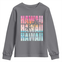 Hawaii Summer Vacation Youth Sweatshirt Vintage Tropical Beach Graphic