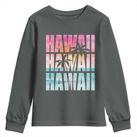 Hawaii Summer Vacation Youth Sweatshirt Vintage Tropical Beach Graphic