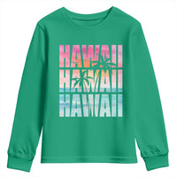 Hawaii Summer Vacation Youth Sweatshirt Vintage Tropical Beach Graphic