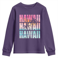 Hawaii Summer Vacation Youth Sweatshirt Vintage Tropical Beach Graphic