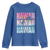 Hawaii Summer Vacation Youth Sweatshirt Vintage Tropical Beach Graphic