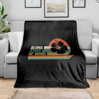 Aloha State Of Mind Throw Blanket Tropical Hibiscus Floral