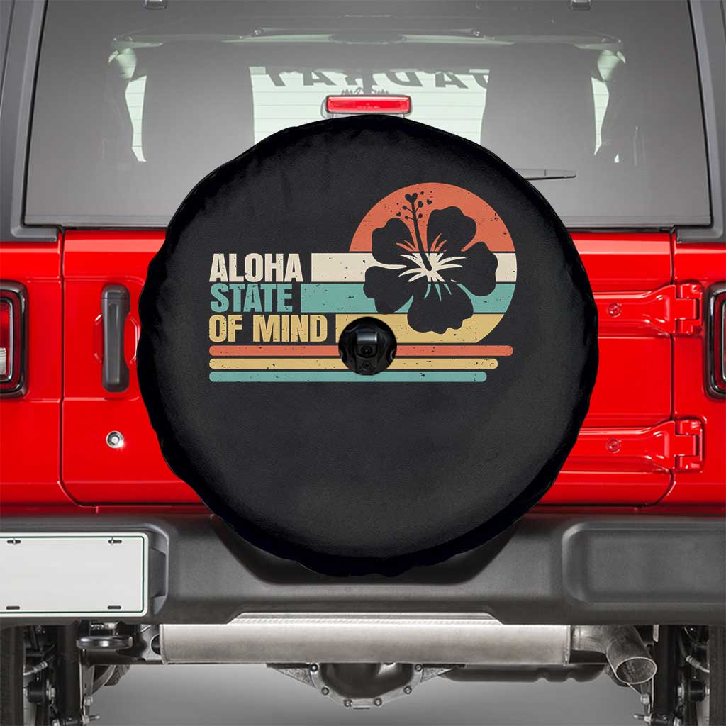 Aloha State Of Mind Spare Tire Cover Tropical Hibiscus Floral